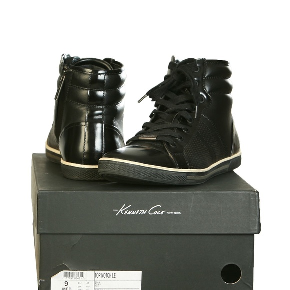 Kenneth Cole Leather High Top Shoes Sneaker 9M NWT - Picture 2 of 7